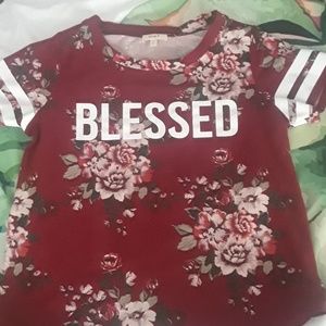 Blessed burgundy shirt